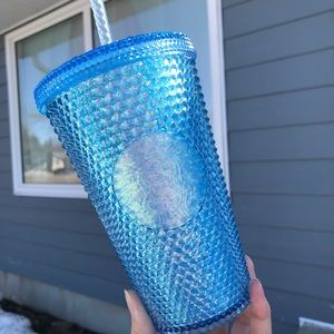 Starbucks Japan exclusive prism glitter blue studded cup tumbler grande